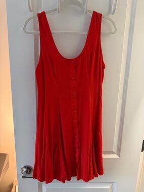 Old Navy Red Button-Front Mini Dress